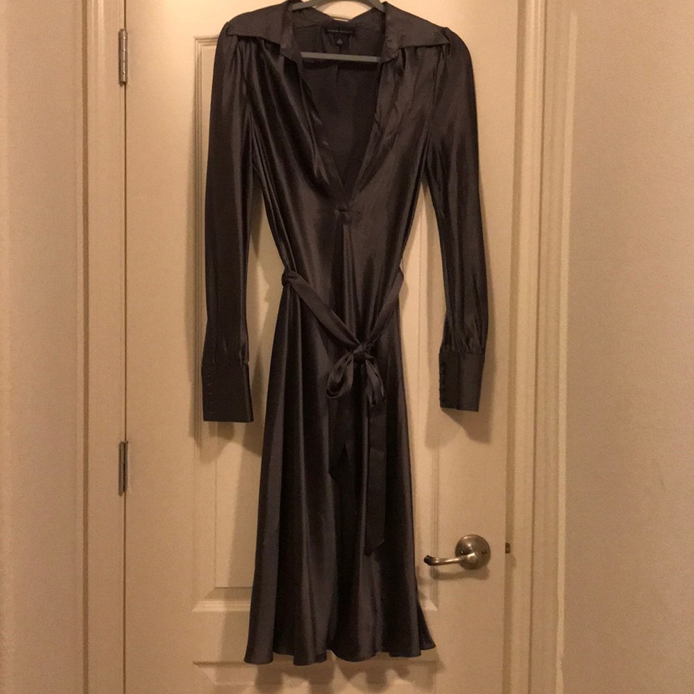 Banana Republic long sleeve silk shell dress.